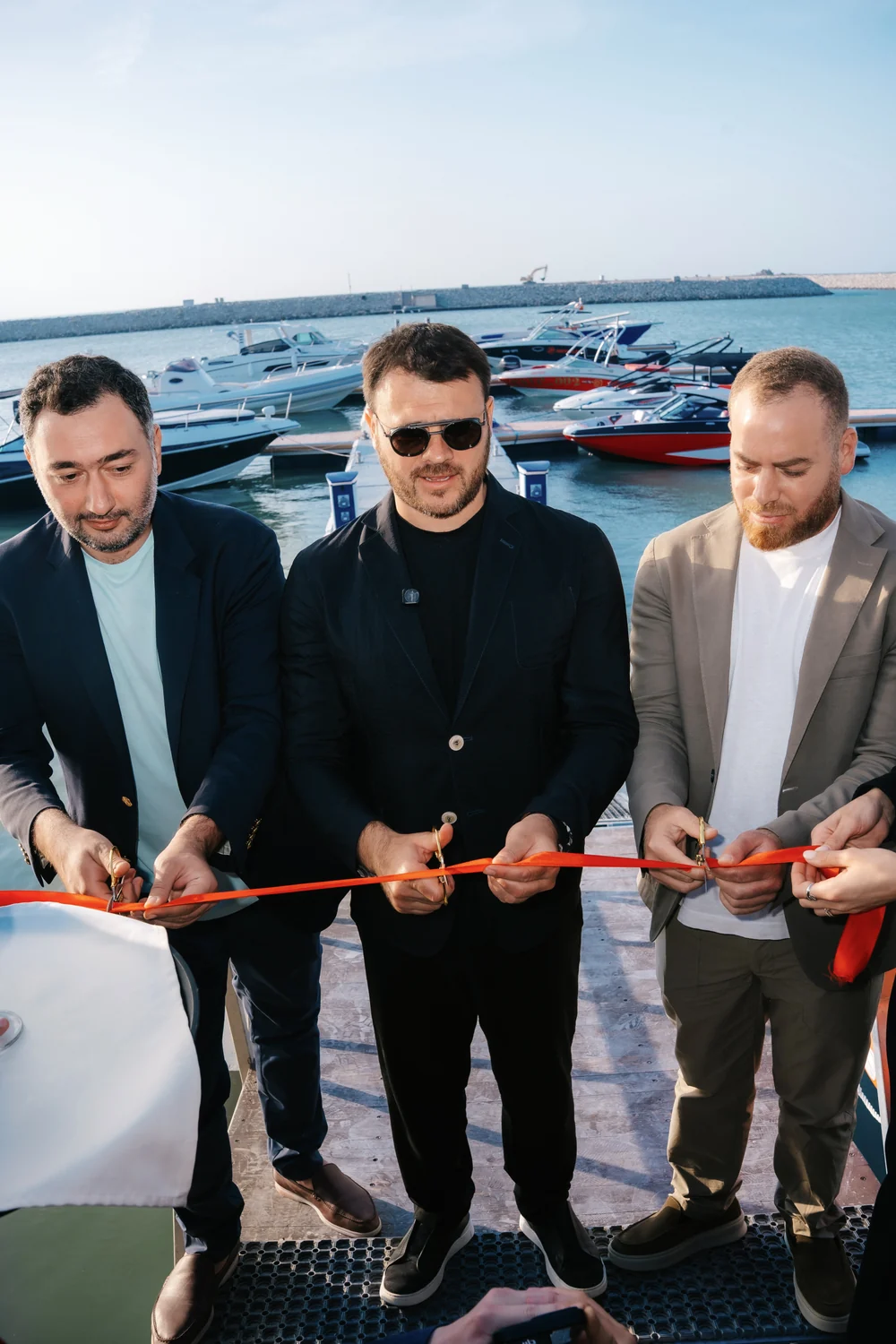 Emin Agalarov and partners cut the ribbon