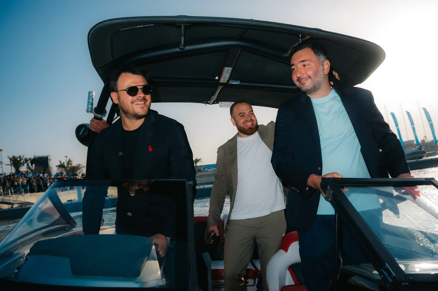 Guests on a boat on the opening day